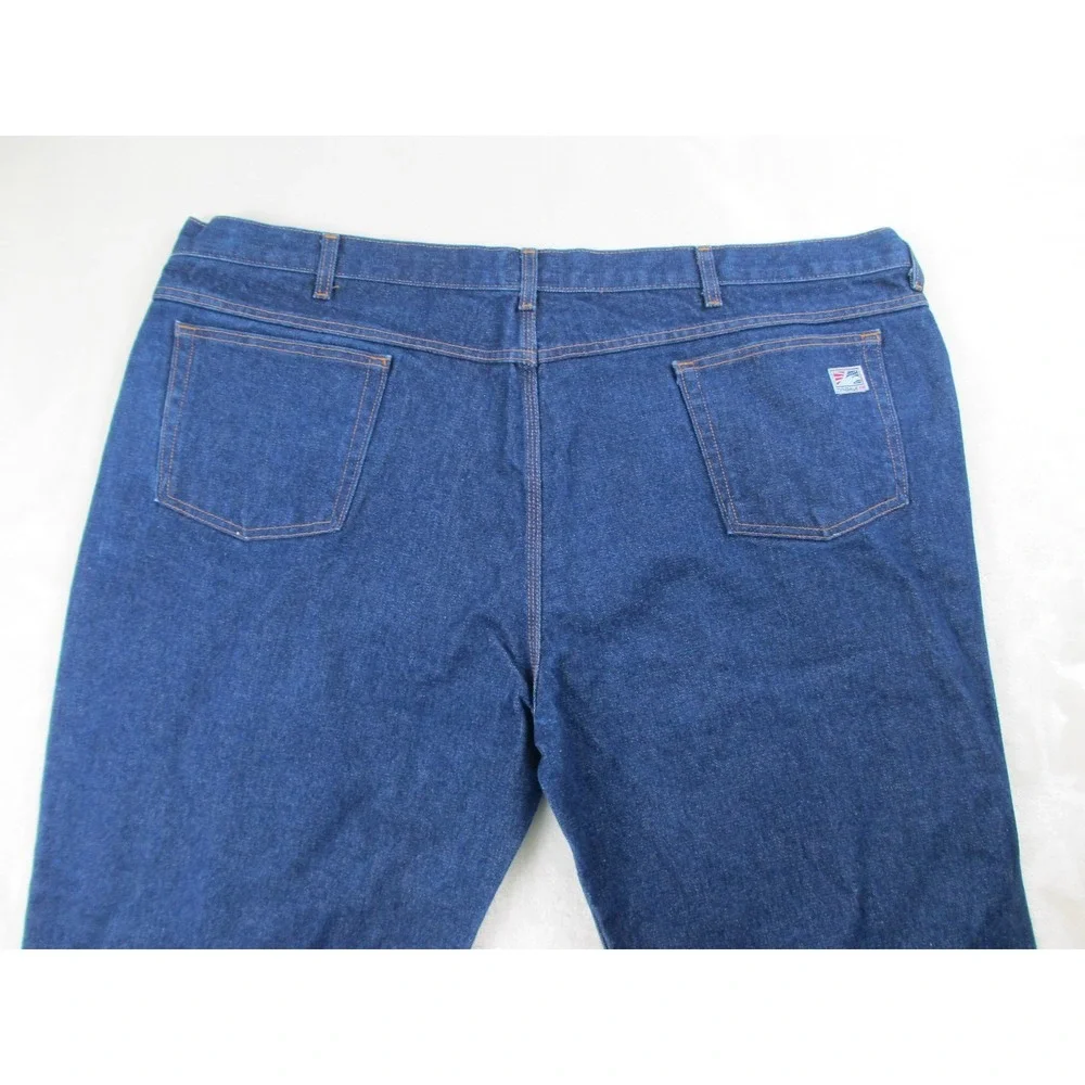 Tyndale FR Pants Mens 50 Blue Denim Jeans Cotton Pockets HEMMED Rodeo‎ 50X30*